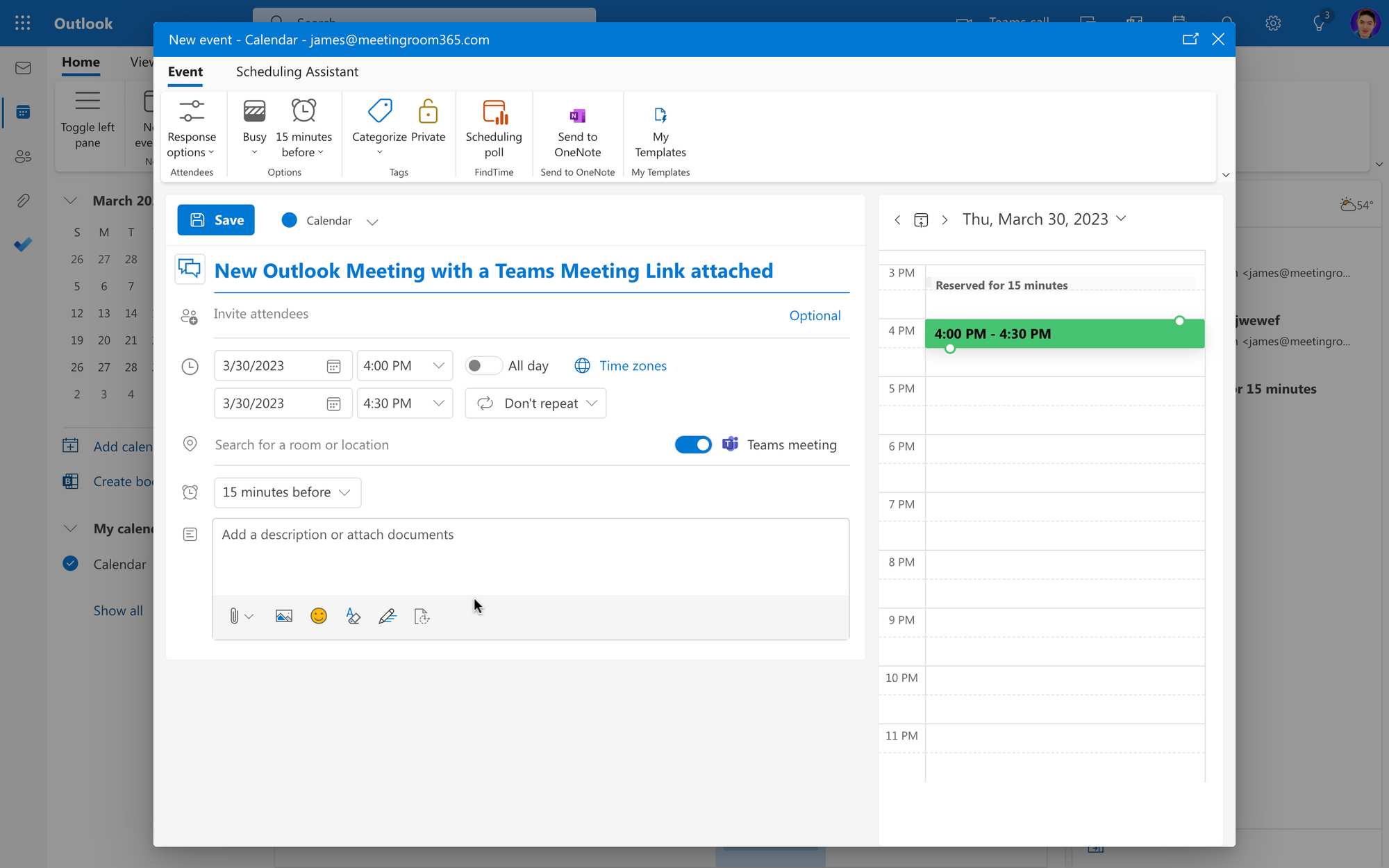 How to Set Up a Teams Meeting in Outlook