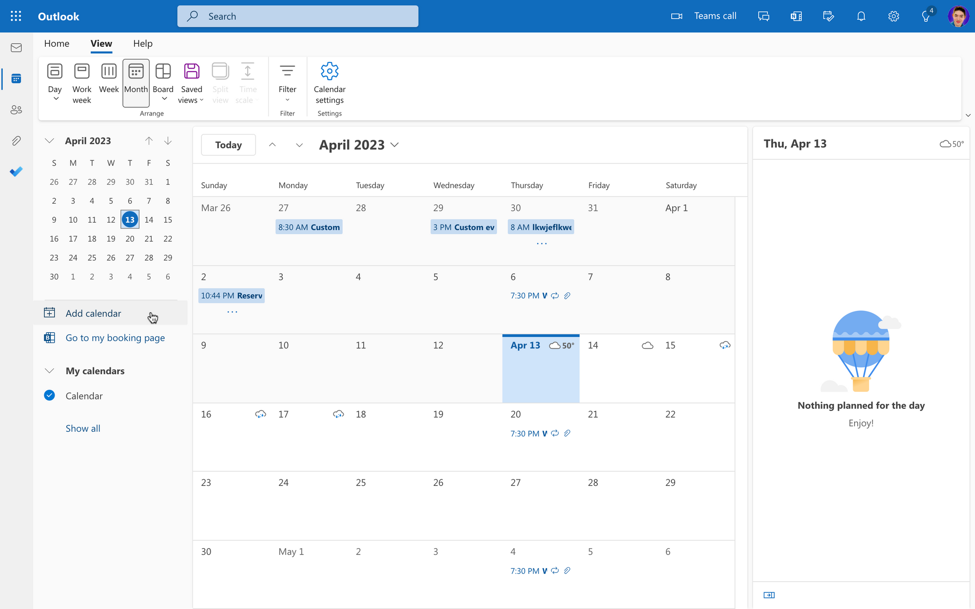 Request Calendar Access Outlook 2025