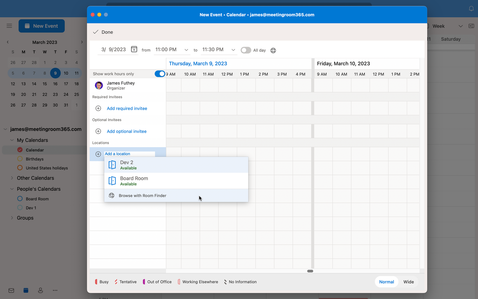 How to Check Meeting Room Availability in Outlook