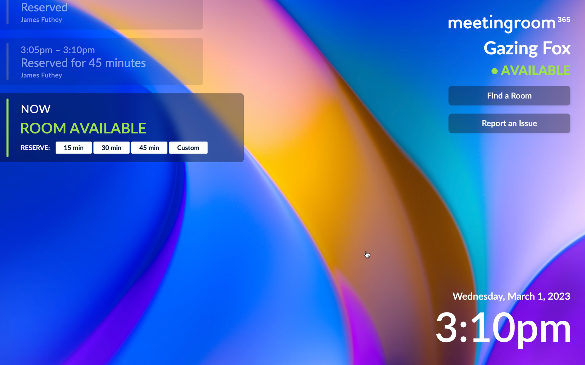 New: Glassmorphism Meeting Room Display Theme!