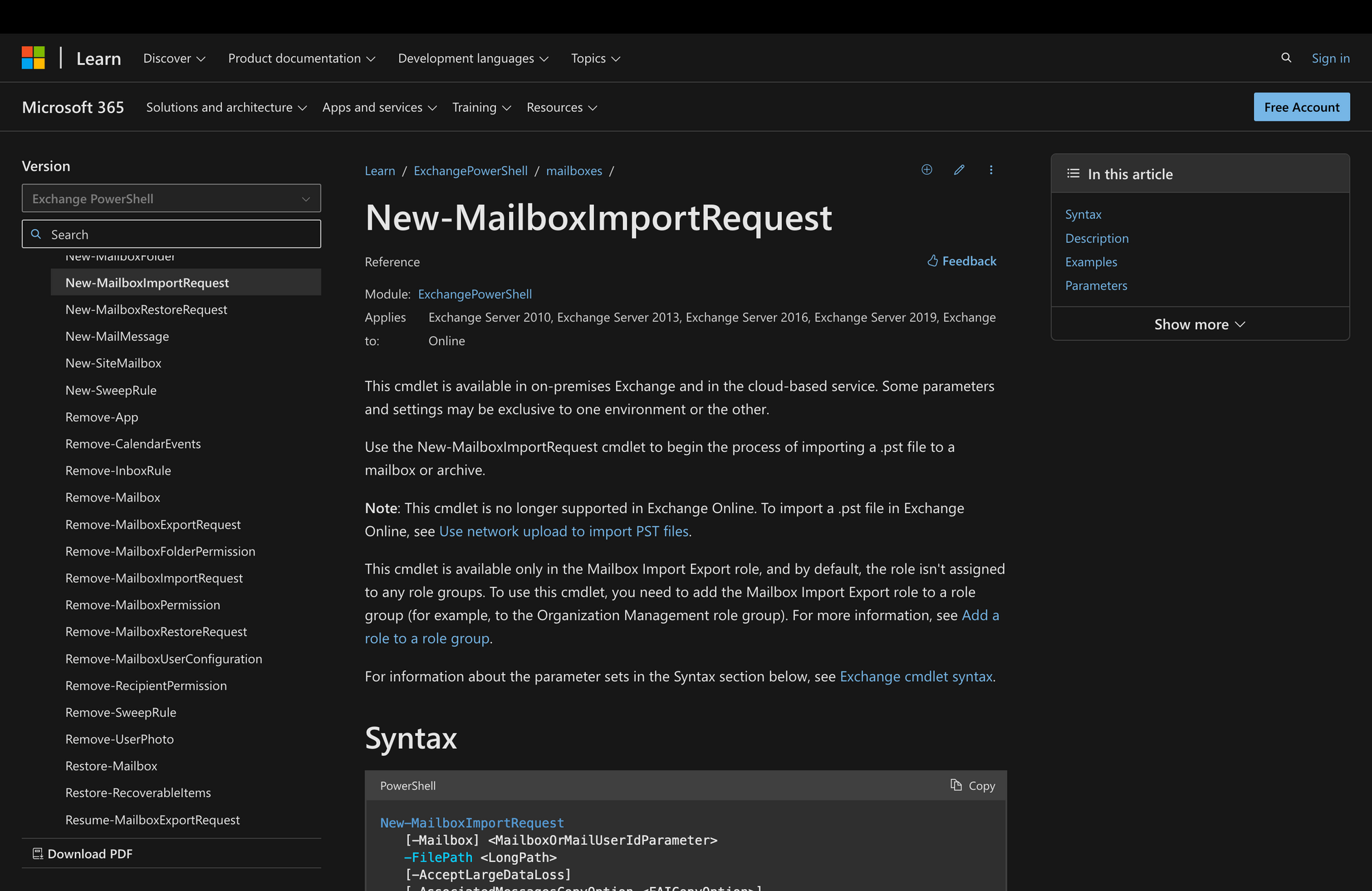 How to Use New-MailboxImportRequest in Powershell