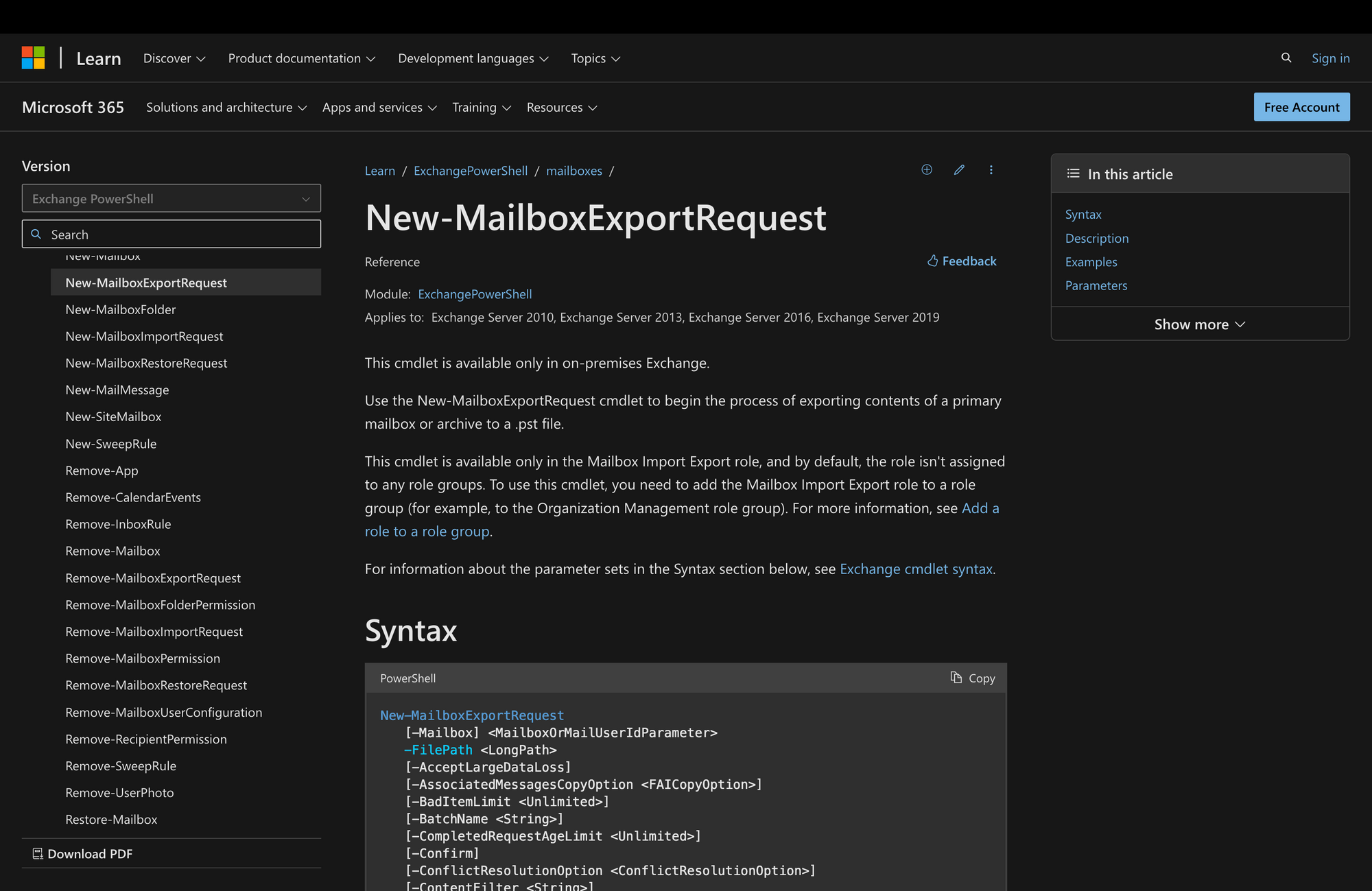 How to Use New-MailboxExportRequest in Powershell