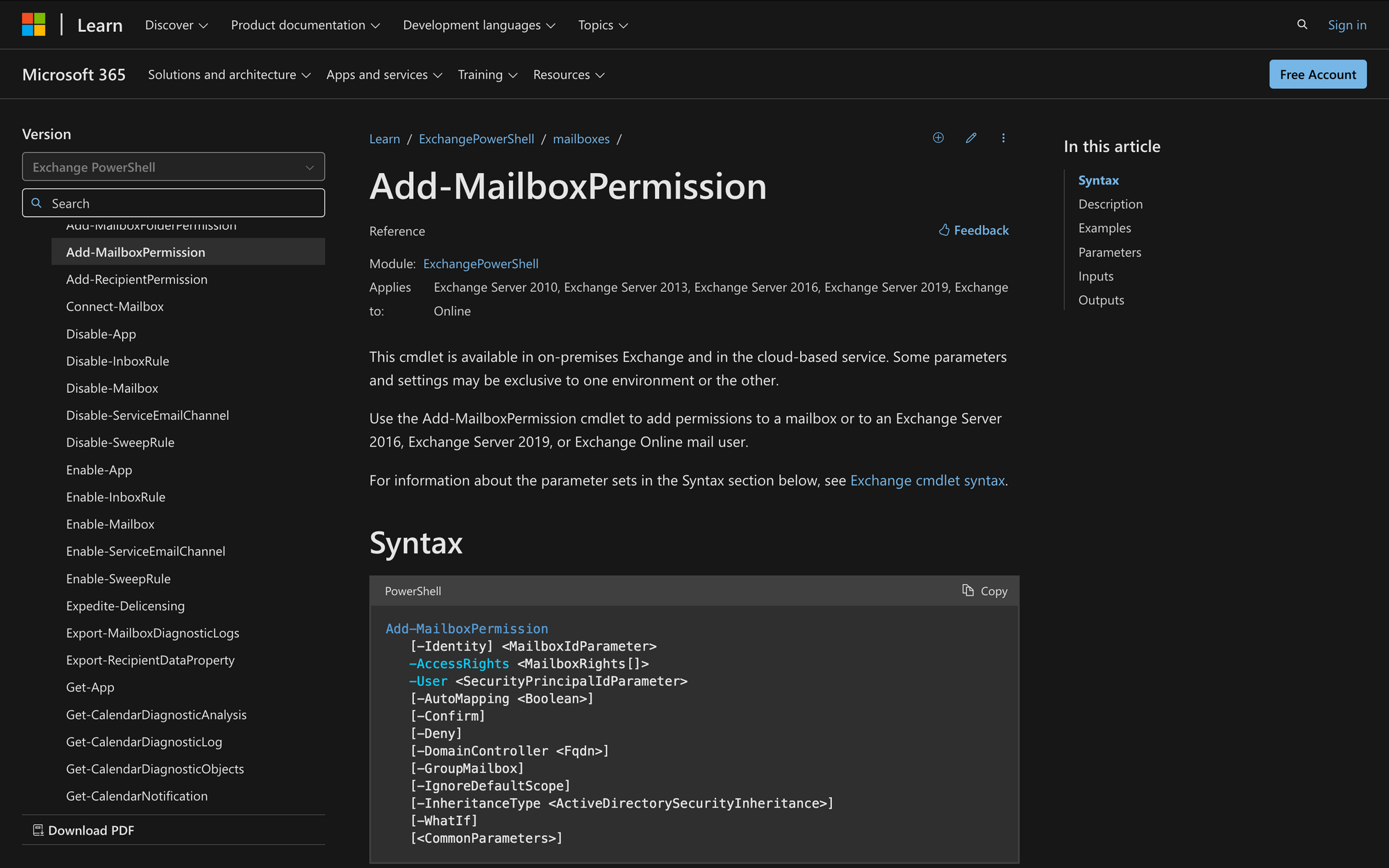How To Add MailboxPermission In Powershell