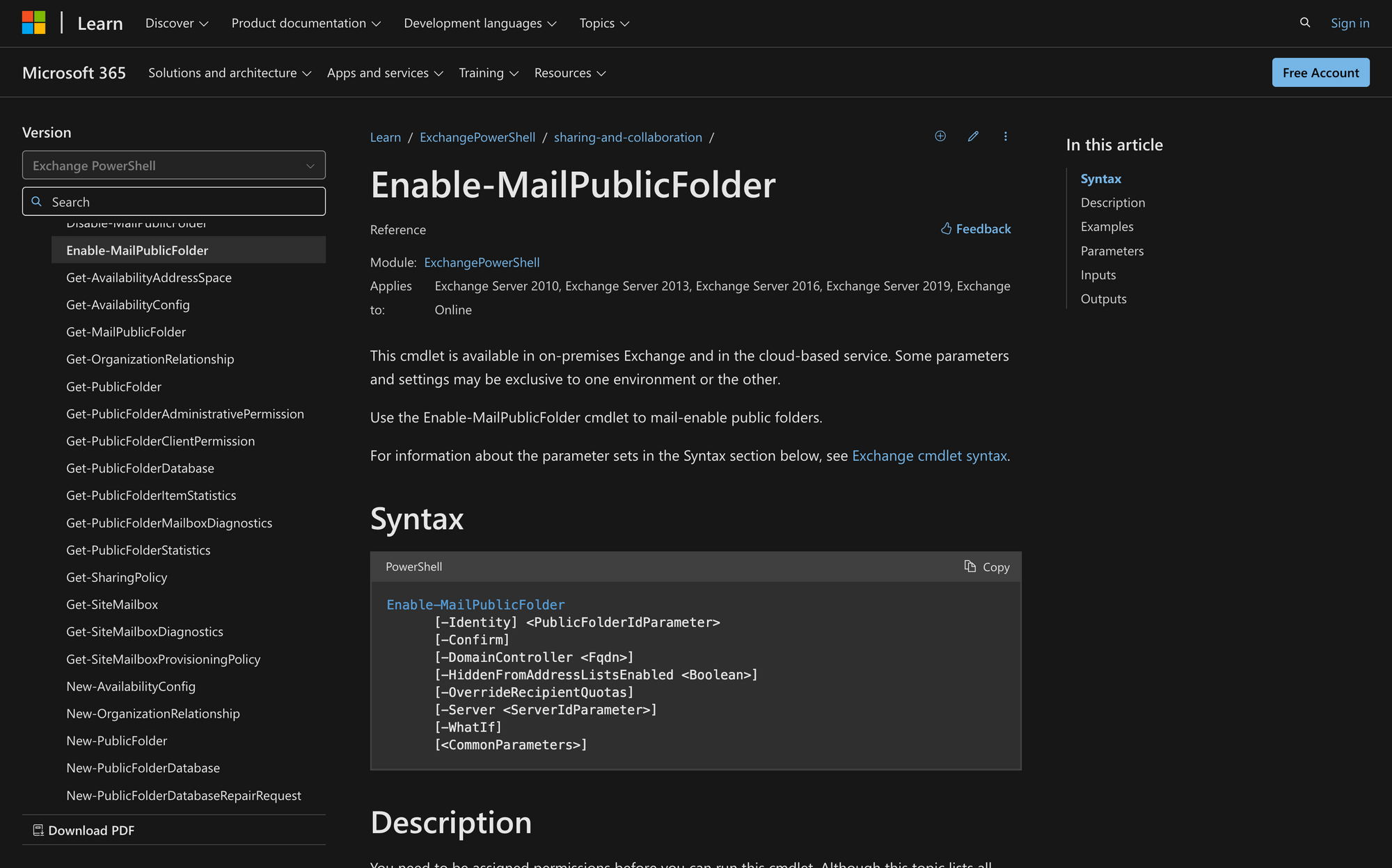 How to Use Enable-MailPublicFolder in Powershell