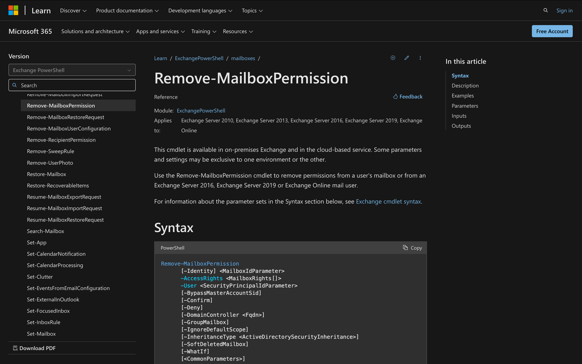 How to Use Remove-MailboxPermission in Powershell