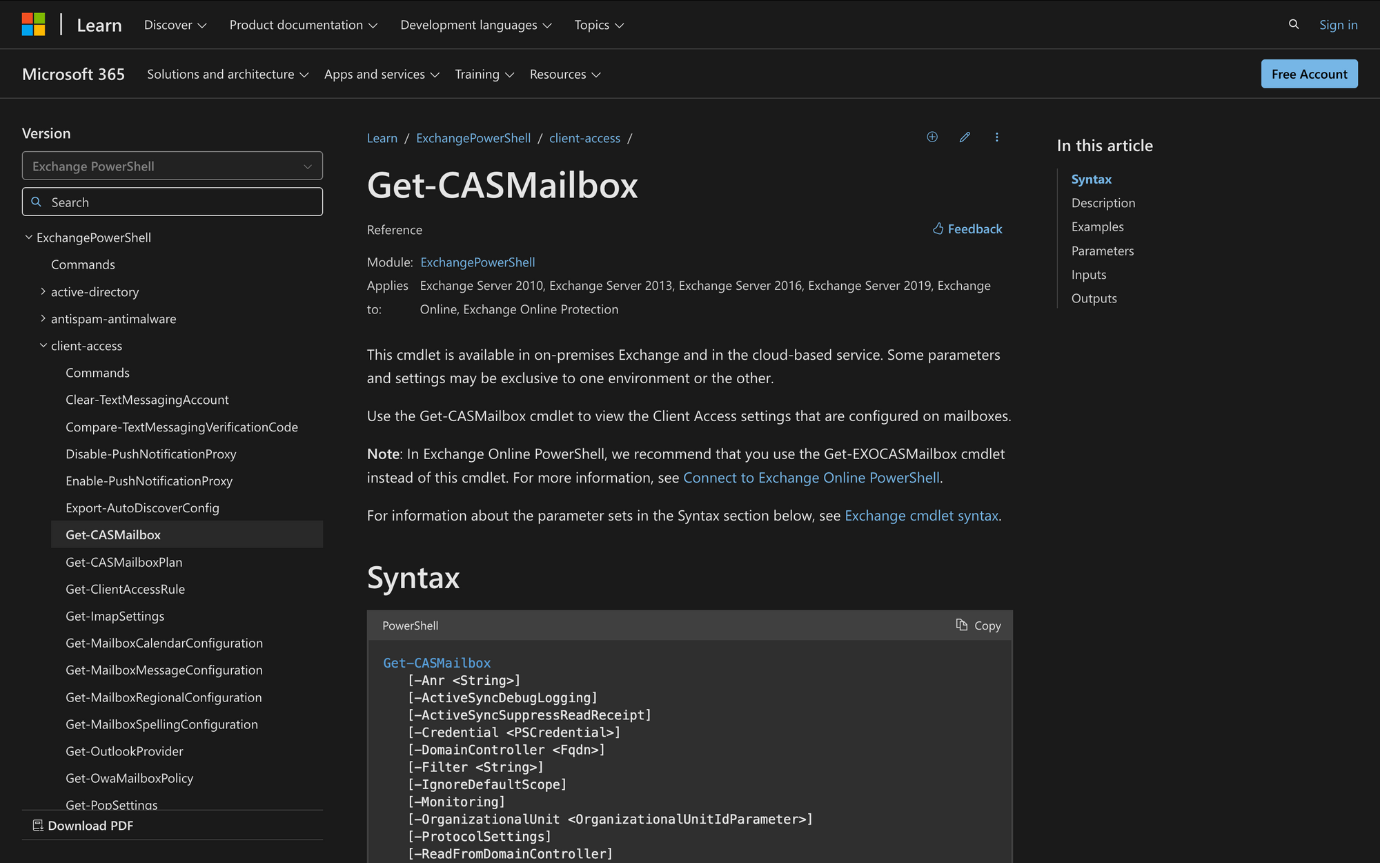 How to Use Get-CASMailbox in Powershell