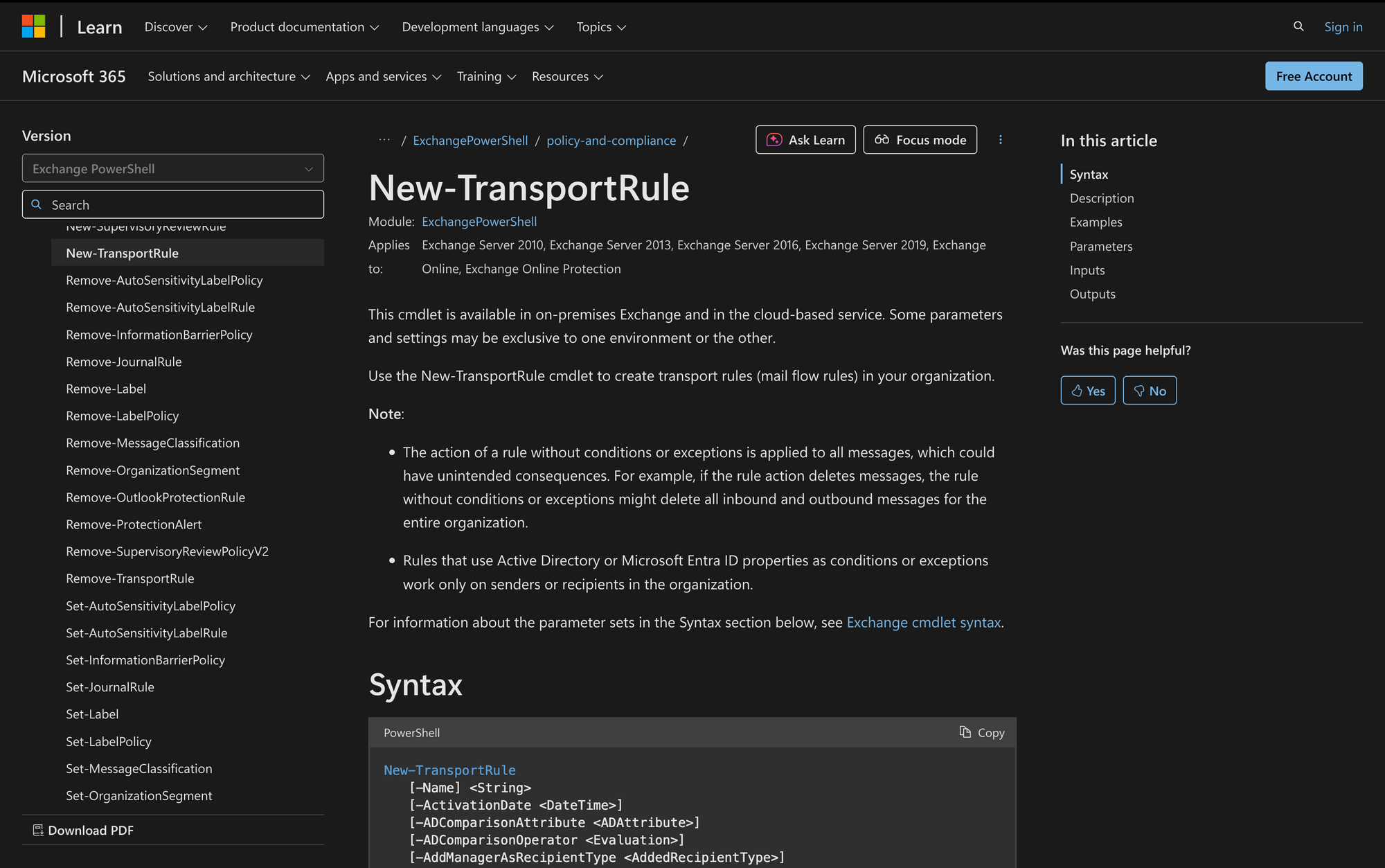 Using New-TransportRule in Powershell: All You Need To Know
