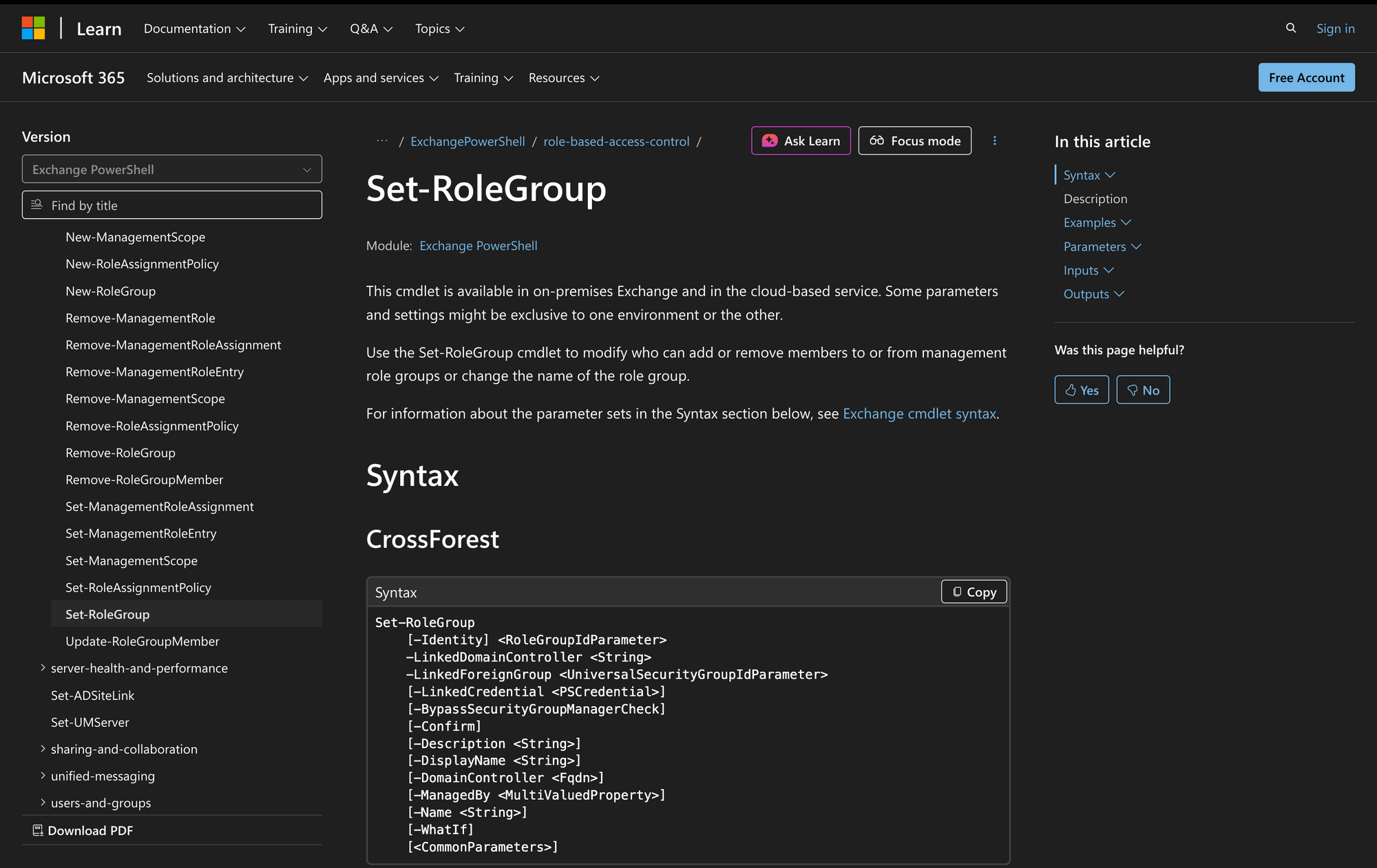 How to Use Set-RoleGroup in Powershell