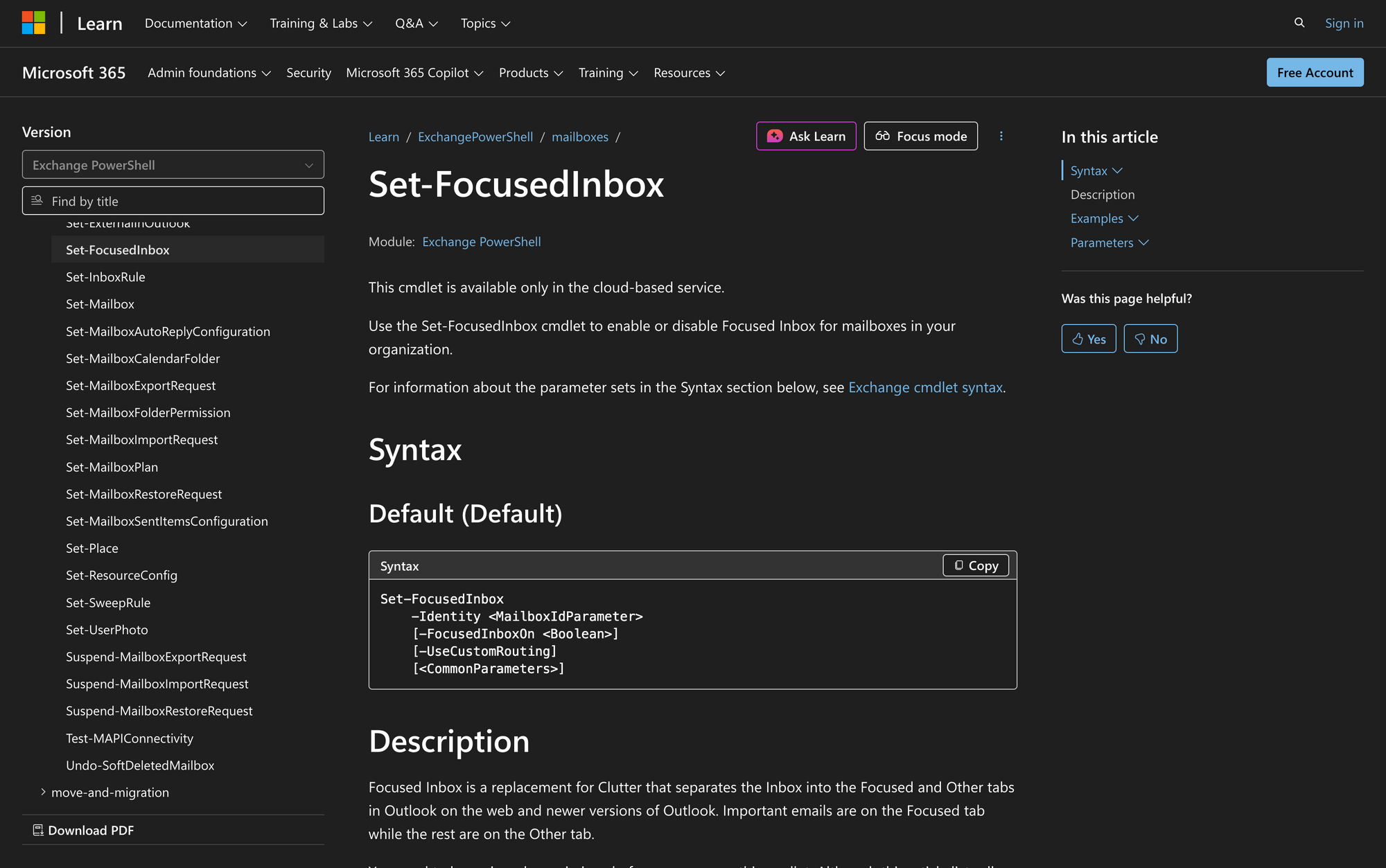 Using Set-FocusedInbox in Powershell: All You Need to Know