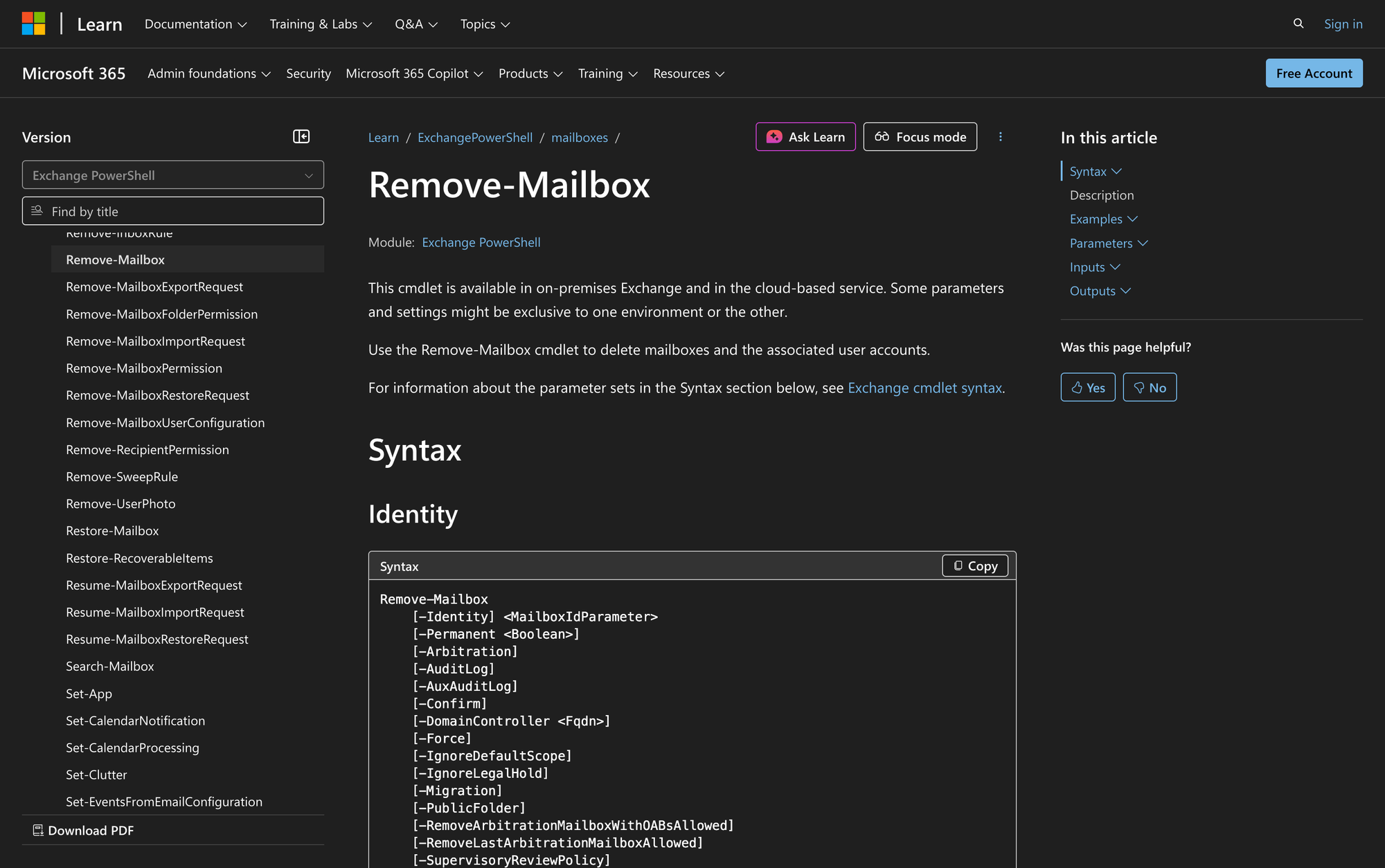 How to Use Remove-Mailbox in Powershell