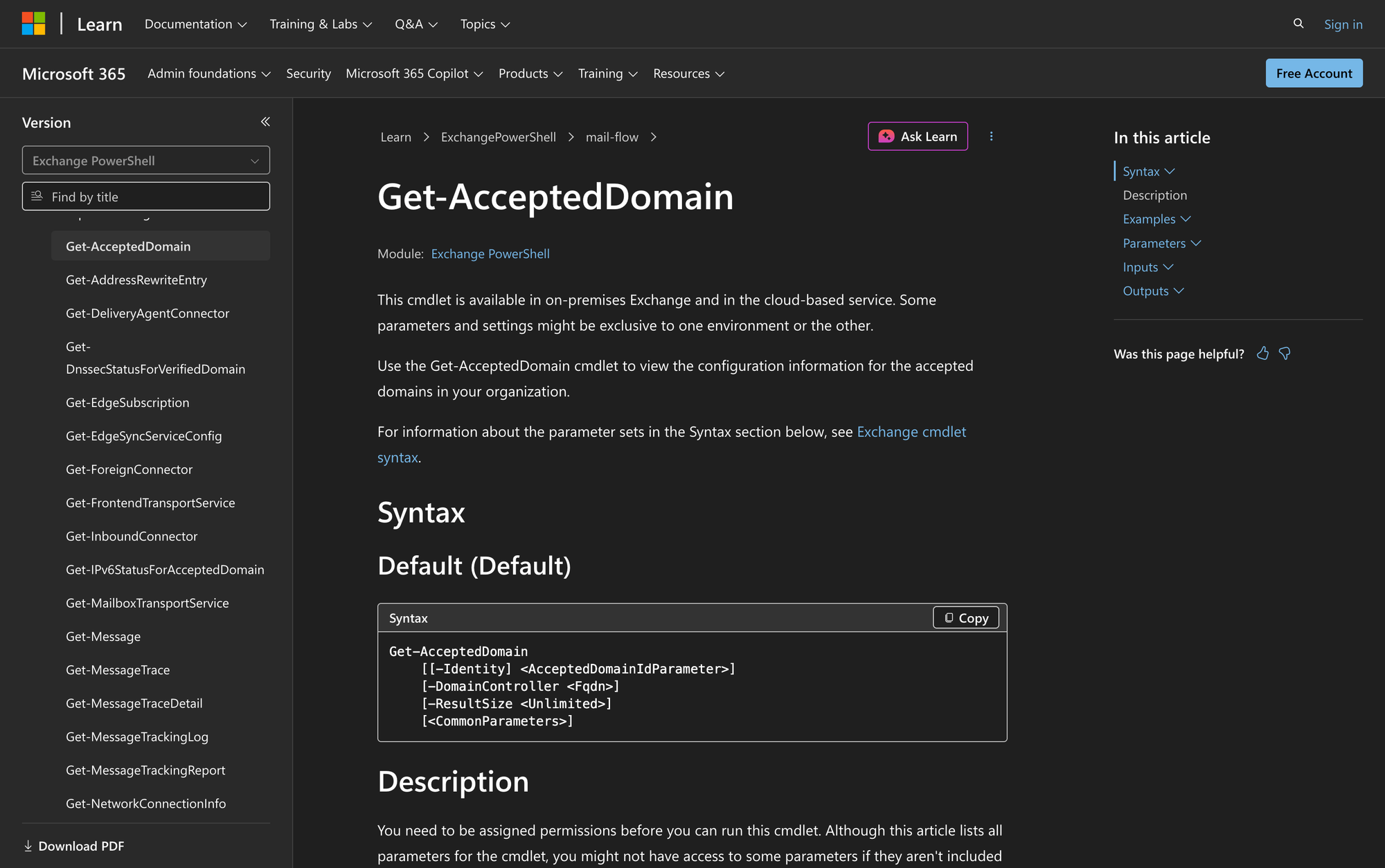 How to Use Get-AcceptedDomain in PowerShell