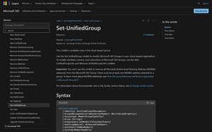 Using set-UnifiedGroup in Powershell