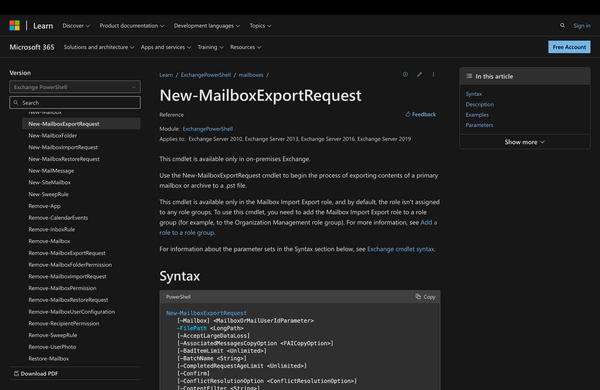 How to Use new-MailboxExportRequest in Powershell