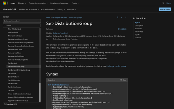 How to use Set-DistributionGroup in Powershell