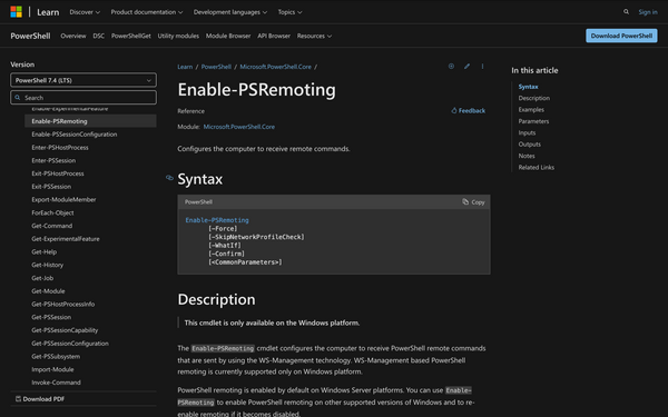 Using Enable-PSRemoting in Powershell