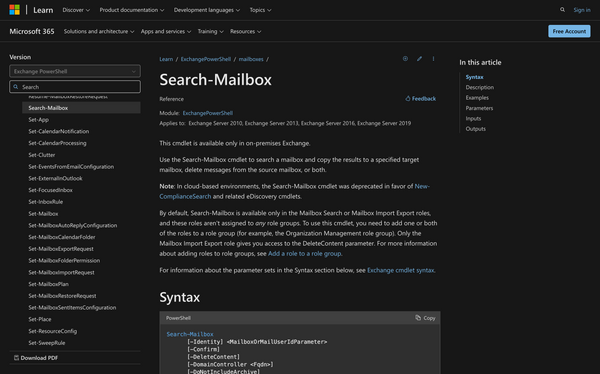 How to Use Search-Mailbox in Powershell