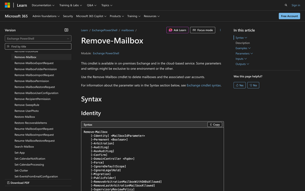 How to Use Remove-Mailbox in Powershell