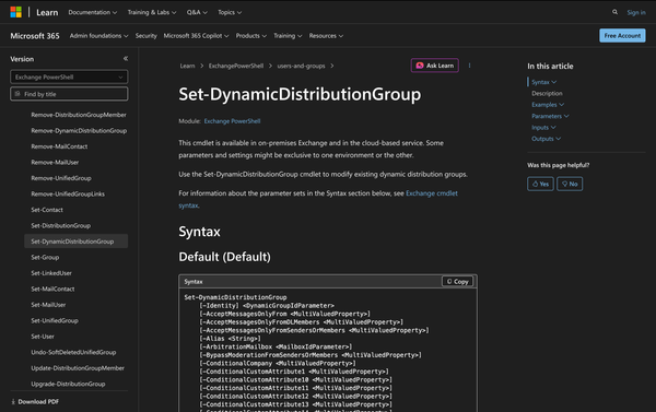 How to Use Set-DynamicDistributionGroup in PowerShell