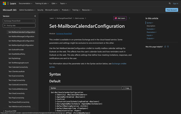 How to Configure Outlook Meeting Defaults with Powershell